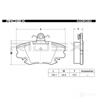 Тормозные колодки, комплект RIDEX 1437658045 402b1282 MB TOU1 - Изображение 4
