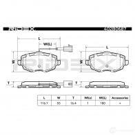 Тормозные колодки, комплект RIDEX 1437658501 402b0687 LQE DB - Изображение 3