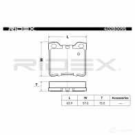 Тормозные колодки, комплект RIDEX 402b0095 QTLC 4 1437659224 - Изображение 4