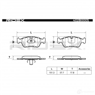 Тормозные колодки, комплект RIDEX 1437658470 CM 0N07 402b0005 - Изображение 5