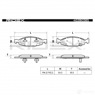 Тормозные колодки, комплект RIDEX 1437660264 YU55O D0 402b0385 - Изображение 3
