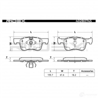 Тормозные колодки, комплект RIDEX 402b0745 1437660651 L2FS3 Q7 - Изображение 3