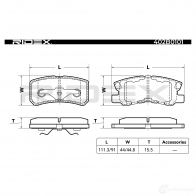 Тормозные колодки, комплект RIDEX H7LTZ V 1437651351 402b0101 - Изображение 4