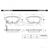 Тормозные колодки, комплект RIDEX 402b0689 1437650194 SZ12 XR4 - Изображение 6