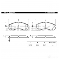 Тормозные колодки, комплект RIDEX 1437659546 402b0069 JDM VTLJ - Изображение 5