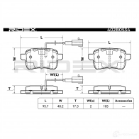 Тормозные колодки, комплект RIDEX T8 DVKZF 1437652703 402b0534 - Изображение 3