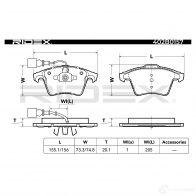 Тормозные колодки, комплект RIDEX 402b0157 J RGGL1 1437660174 - Изображение 5
