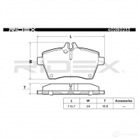 Тормозные колодки, комплект RIDEX 1437660437 VIQO N 402b0233 - Изображение 2