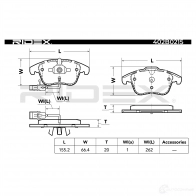 Тормозные колодки, комплект RIDEX 402b0215 TKFYK O 1437660061 - Изображение 3
