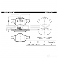 Тормозные колодки, комплект RIDEX 1437660412 0SPT O 402b0471 - Изображение 5