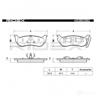 Тормозные колодки, комплект RIDEX 1437660040 402b0382 YMR8N Y3 - Изображение 3
