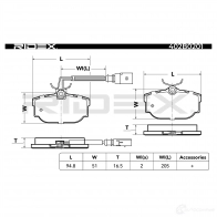 Тормозные колодки, комплект RIDEX XMOOAG W 402b0201 1437652323 - Изображение 4