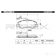 Тормозные колодки, комплект RIDEX D MVPBZY 1437660503 402b1057 - Изображение 5
