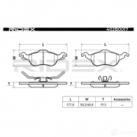 Тормозные колодки, комплект RIDEX 1437660449 H7R7XF X 402b0017 - Изображение 6