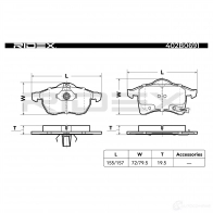 Тормозные колодки, комплект RIDEX 1437660197 JGZG C 402b0691 - Изображение 5
