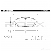 Тормозные колодки, комплект RIDEX 402b0675 1437659616 WO VNOE - Изображение 3
