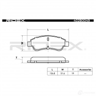 Тормозные колодки, комплект RIDEX 1437658125 402b0049 UR EVC - Изображение 5