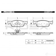 Тормозные колодки, комплект RIDEX 1437659771 0QT OE5G 402b1147 - Изображение 5