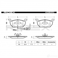 Тормозные колодки, комплект RIDEX X1K TBJ5 402b0912 1437660299 - Изображение 3