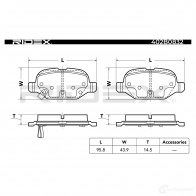 Тормозные колодки, комплект RIDEX 402b0832 1437649288 EYR 0XK - Изображение 3