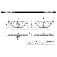 Тормозные колодки, комплект RIDEX 402b0088 QA GCAG6 1437649712 - Изображение 5