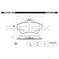 Тормозные колодки, комплект RIDEX T0NO O 1437659993 402b0086 - Изображение 3