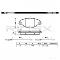 Тормозные колодки, комплект RIDEX OKJ LJ 1437660292 402b0206 - Изображение 4