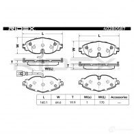 Тормозные колодки, комплект RIDEX 402b0587 ZKBBR UW 1437659852 - Изображение 3