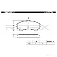 Тормозные колодки, комплект RIDEX 1437972346 MHE DF 402b0186 - Изображение 5
