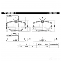 Тормозные колодки, комплект RIDEX FW Y5D 1437659302 402b0255 - Изображение 3