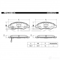 Тормозные колодки, комплект RIDEX 1437657632 402b0212 MBO3 5D - Изображение 5