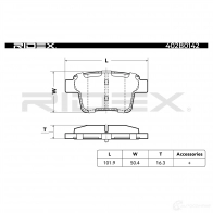 Тормозные колодки, комплект RIDEX 1437657635 A 9LDQ 402b0142 - Изображение 3