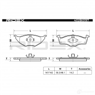 Тормозные колодки, комплект RIDEX 1437657575 402b0197 A3P3S RB - Изображение 3