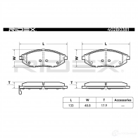 Тормозные колодки, комплект RIDEX VULV WJ 402b0381 1437658837 - Изображение 3