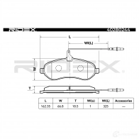 Тормозные колодки, комплект RIDEX B3H LY 1437660184 402b0244 - Изображение 2