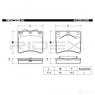Тормозные колодки, комплект RIDEX 1438485242 402b0299 UI VKU4 - Изображение 4