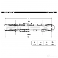 Трос ручника, стояночного тормоза RIDEX CFI 5N 124c0214 1437707556 - Изображение 5