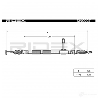 Трос ручника, стояночного тормоза RIDEX D4W KQD 1437707529 124c0051 - Изображение 6