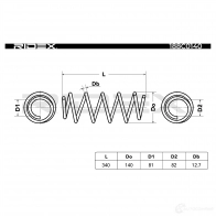 Пружина RIDEX 188c0140 I90 CRB 1437704448 - Изображение 6