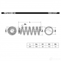 Пружина RIDEX B4UBY L 188c0197 1437703601 - Изображение 6