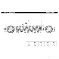 Пружина RIDEX 188c0287 YY V6GI8 1437702556 - Изображение 4