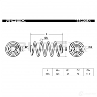 Пружина RIDEX 188c0054 1437704970 J16 DI2Z - Изображение 4