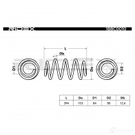 Пружина RIDEX B02R2H S 188c0010 1437703633 - Изображение 5