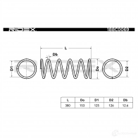 Пружина RIDEX TQDE L8G 188c0069 1437704179 - Изображение 5