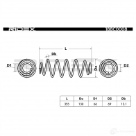 Пружина RIDEX 188c0008 J2 6QQI 1437703666 - Изображение 4