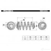 Пружина RIDEX 1437704710 188c0234 BFX ZPR - Изображение 4