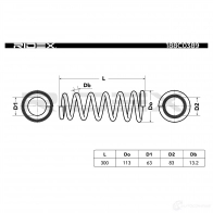 Пружина RIDEX Y7TK 0C 188c0389 1437702672 - Изображение 3