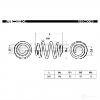 Пружина RIDEX 1437704694 7O2 DT 188c0023 - Изображение 5