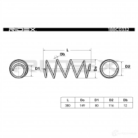 Пружина RIDEX 1437704976 CC0 CO 188c0332 - Изображение 4