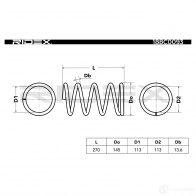 Пружина RIDEX 1437703691 KGCY 9RL 188c0093 - Изображение 3